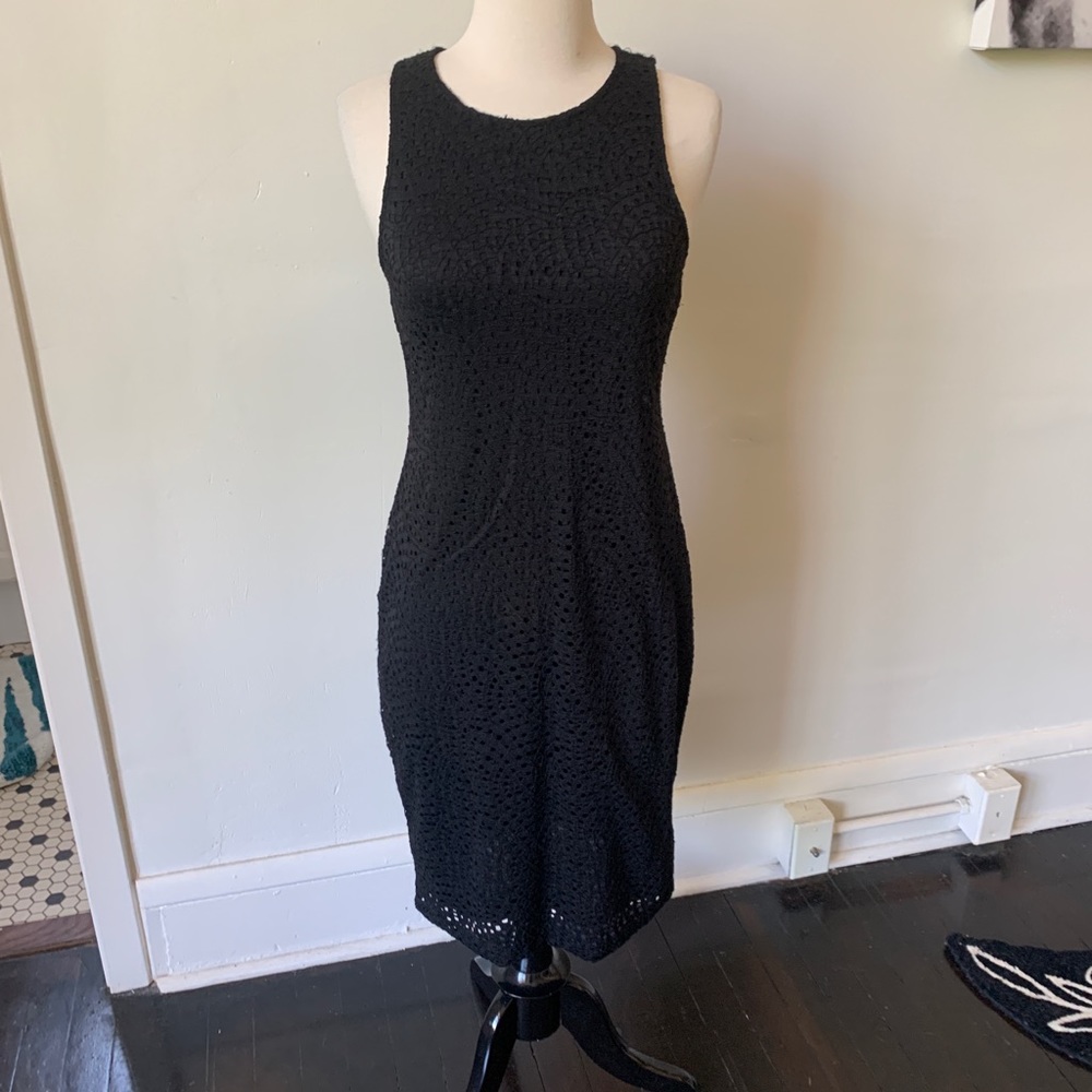 Black Lace Bodycon Midi Dress
